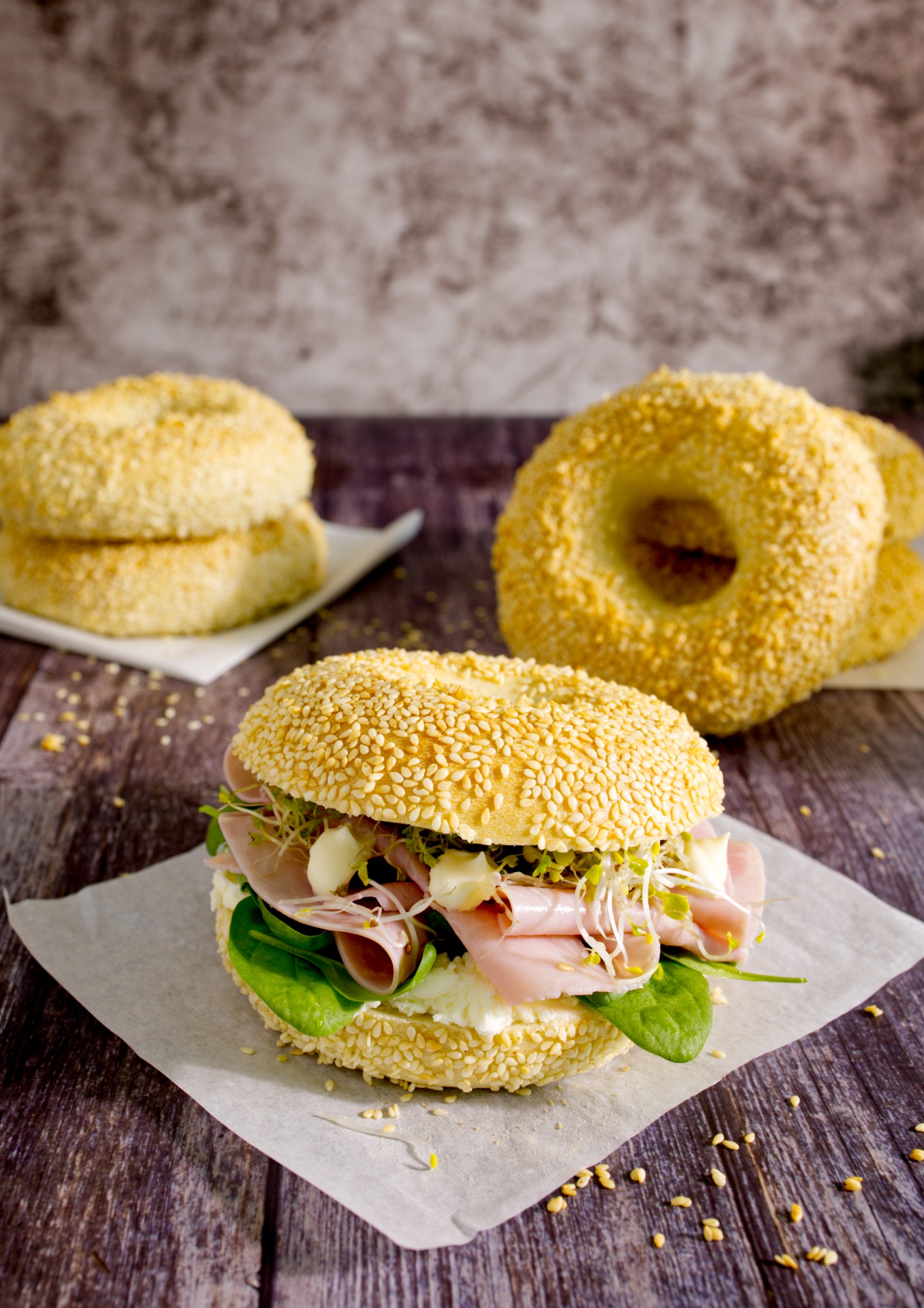 Bagels mit Sesam